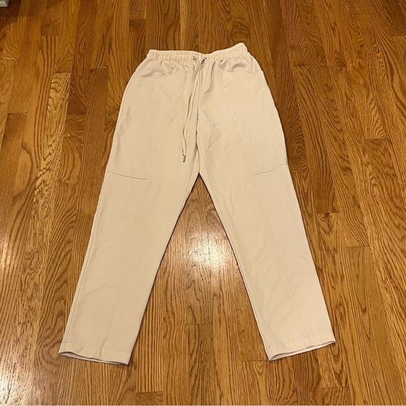 7 FOR ALL MANKIND Drawstring Cargo Utility Pants Straight Pull On Tan Beige XS - Picture 3 of 13